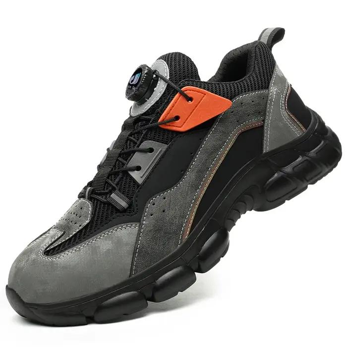 Chaussures de sécurité pour hommes, bottes de protection, baskets à embout d'acier, chaussures décontractées respirantes, chaussures de travail pour hommes pour chantier