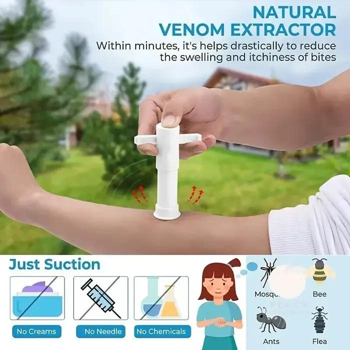 Outil d'aspiration pour piqûres d'insectes soulagement naturel sans produits chimiques pour abeilles guêpes et moustiques occasionnels usage en plein air cadeau utile