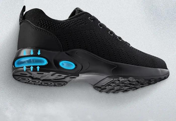 LARNMERM chaussures de sécurité pour femmes coussin d'air bottes de travail chaussure respirant léger bout en acier chaussures d'absorption des chocs