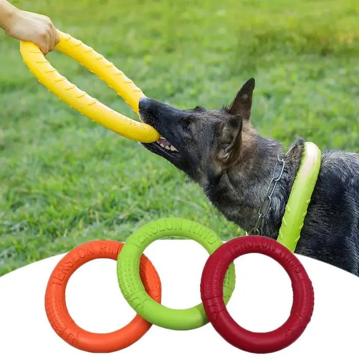 Jouets pour chiens : Anneaux en caoutchouc pour mâcher
