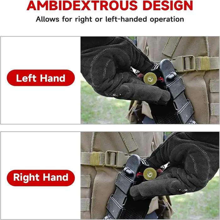 Étui de rechargement pour fusil de chasse calibre 12 en PA66+GF30, pochette de rechargement 12G haute résistance, ambidextre, jusqu'à 10 cartouches