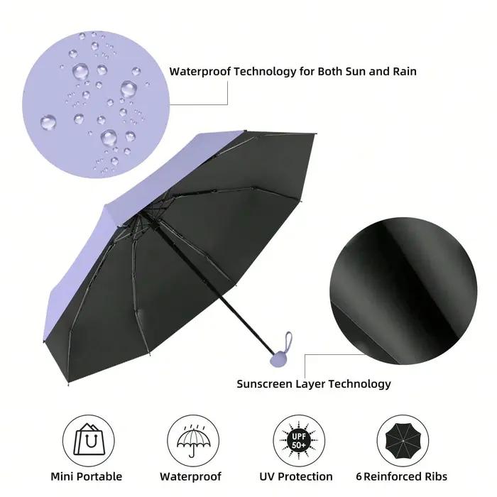 Mini parapluie Anti-Uv pour les jours ensoleillés et pluvieux