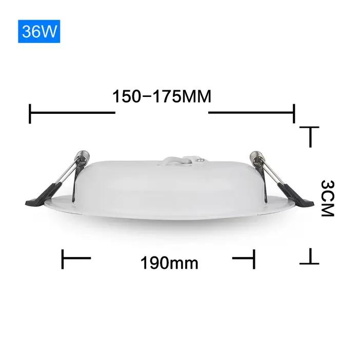 DC 12V LED Downlight 3W 6W 9W 12W 15W 18W 36W LED plafond encastré grille en alliage d'aluminium lampe ronde Spot
