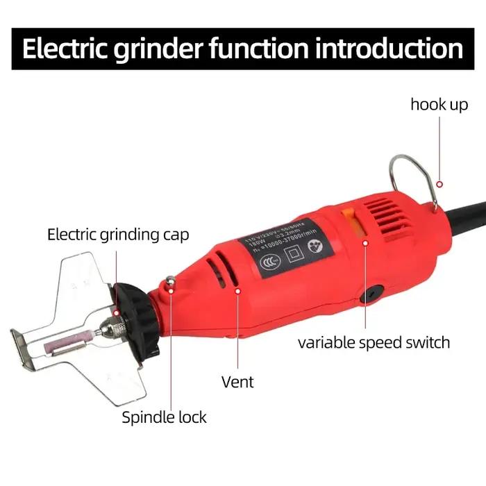 Kit d'affûtage de tronçonneuse électrique, machine à affûter les chaînes, ponceuse rapide portative pour chaînes de tronçonneuse, lime électrique EU USA UK AU
