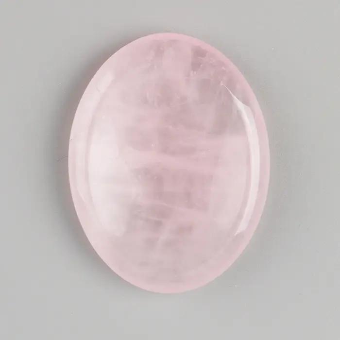 Pierre de souci améthyste Quartz Rose sculptée à la main pierre à pouce poche méditation ovale crist