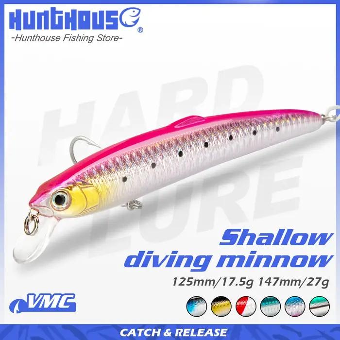 Hunthouse Saruna vairon 90 & 125 & 147mm leurre flottant Wobbler appât Jerkabit
