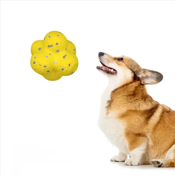 Balle à mâcher pour chien jouet interactif en plastique pour nettoyage des dents et jeu intelligent occasions spéciales pour animaux de compagnie