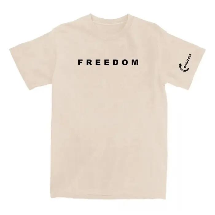 T-shirt Freedom Tee Fashion American Charlie Kirk en coton ample pour femmes/hommes