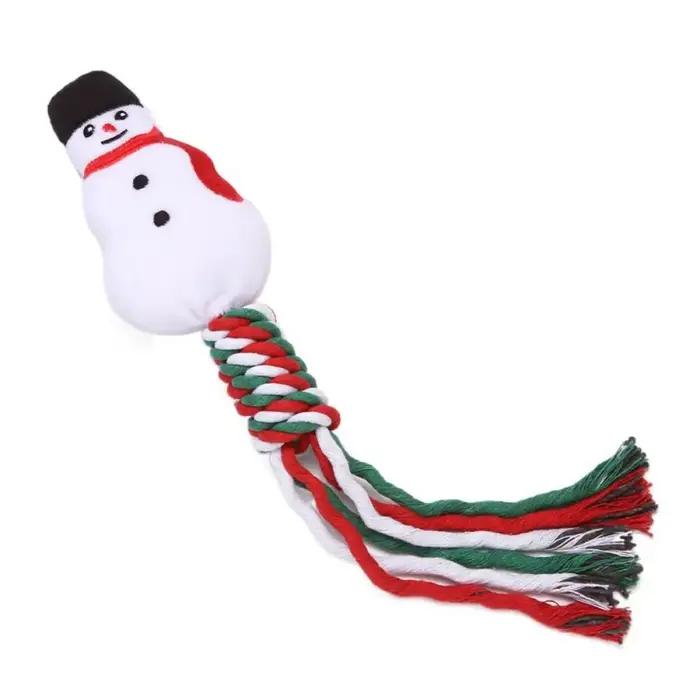 Bonhomme de neige/arbre de noël, jouets pour chiens, flocon de neige/en forme de beignet, jouets à m