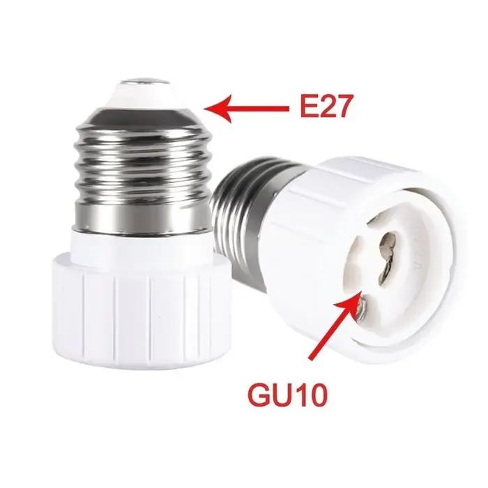 AvvRxx 1pc E27 à GU10 convertisseur lumière LED ampoule adaptateur vis douille en céramique matériel
