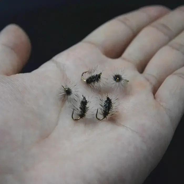 CONTEMPLATOR 6 pièces 14 # Mouche sèche de pêche Griffith Gnat imitant les moucherons et les mouches de grappe