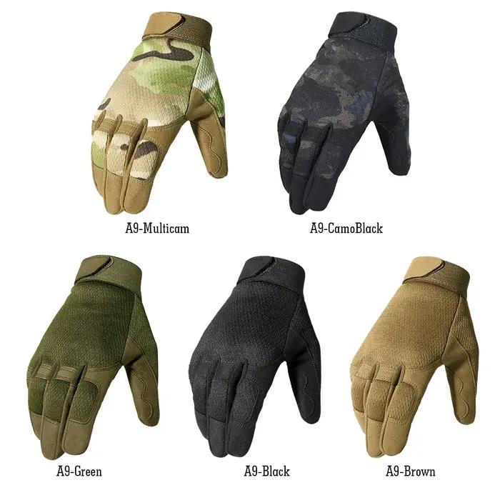Gants tactiques été homme pour vélo, chasse et escalade - Mitaines camouflage plein doigts outdoor