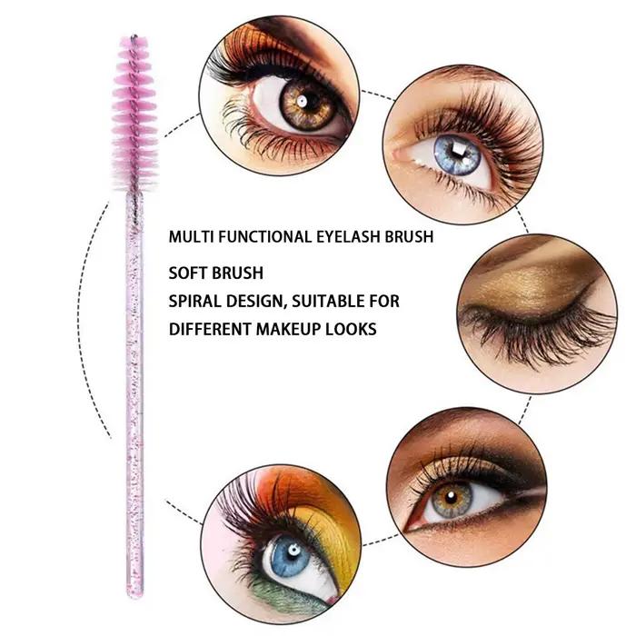 500 pièces brosses à cils Kits de brosses d'extension de cils outil de maquillage pour cils baguette
