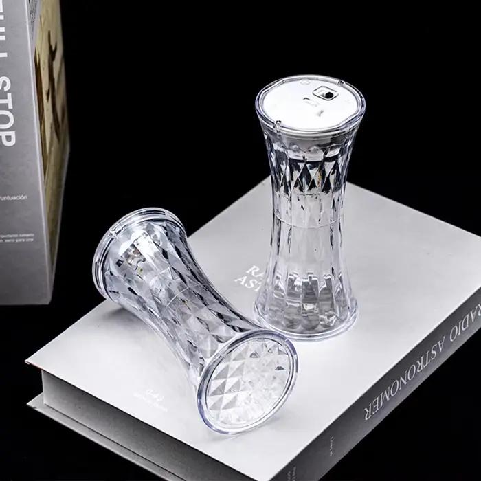 LED lampe de Table en cristal sans flamme batterie bougies atmosphère lumière veilleuses lampe décor