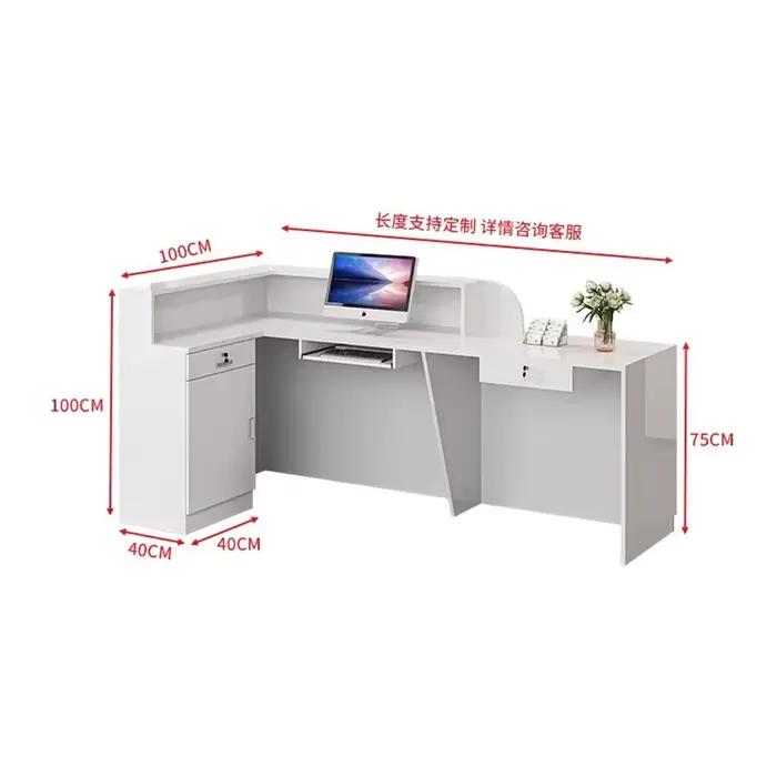 Bureau de réception Simple et tendance, bureaux de réception de rangement européens de luxe, Design Simple, mobilier de bureau Tresen Rezeption