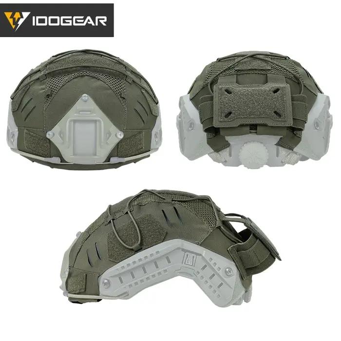 Housse légère IDOGEAR pour casque Fast avec poche à batterie NVG et découpe LSR, modèle 3813