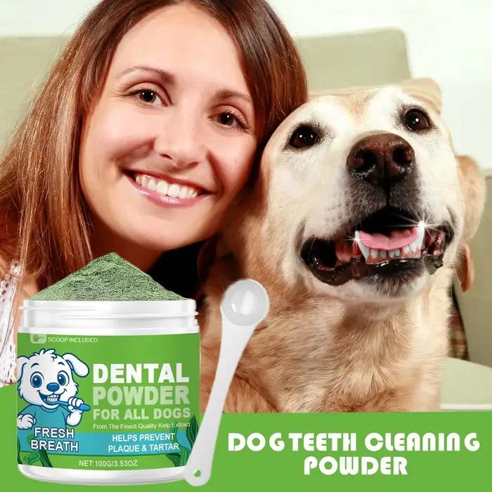 Poudre Nettoyante pour Dents de Chien Protection de la Santé Buccale Hygiène Dentaire Anti-Tache Amélioration de l'Haleine Fraîche Usage Daily Occasions Spéciales