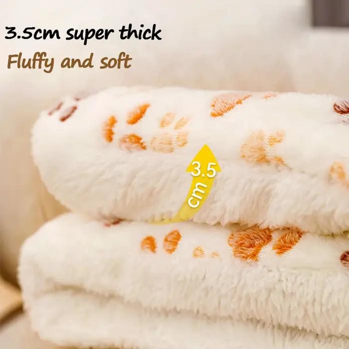 Lit en flanelle imprimé patte de chien pour chiens confort douillet repos canapé lit couverture coussin sécurité occasions spéciales
