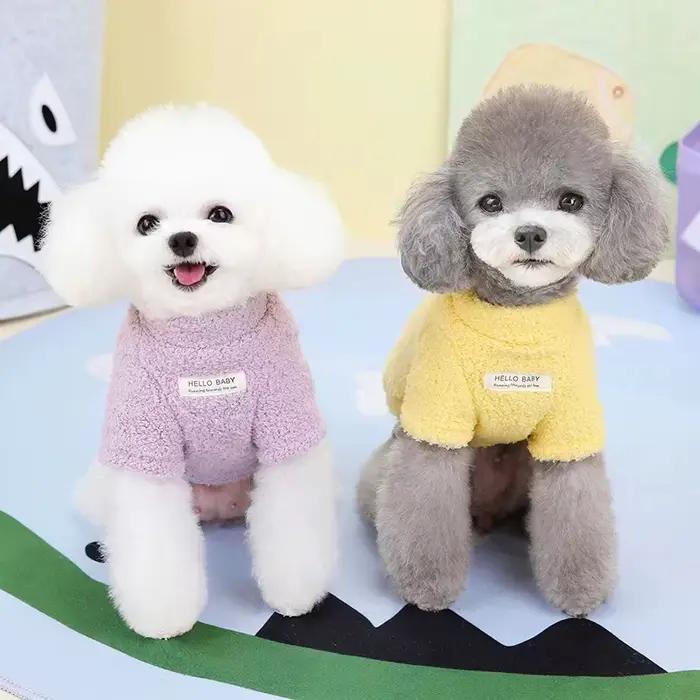 Pull en fleece pour petits chiens hiver chaud élégant pour chiots et teckels occasions spéciales