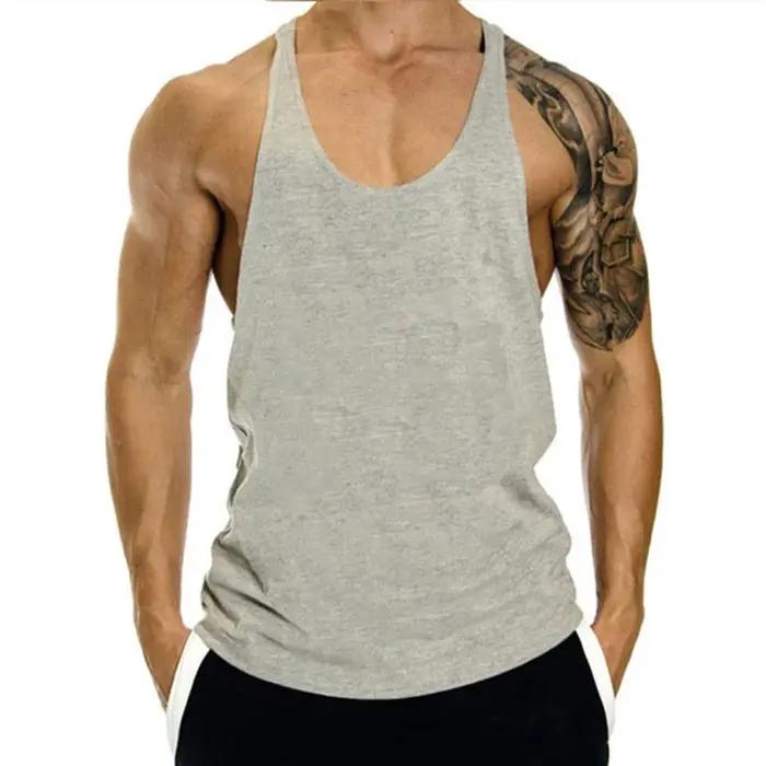 Haut de musculation pour hommes, 2024 coton, précieux, entraînement physique, dos en Y, été, 100%