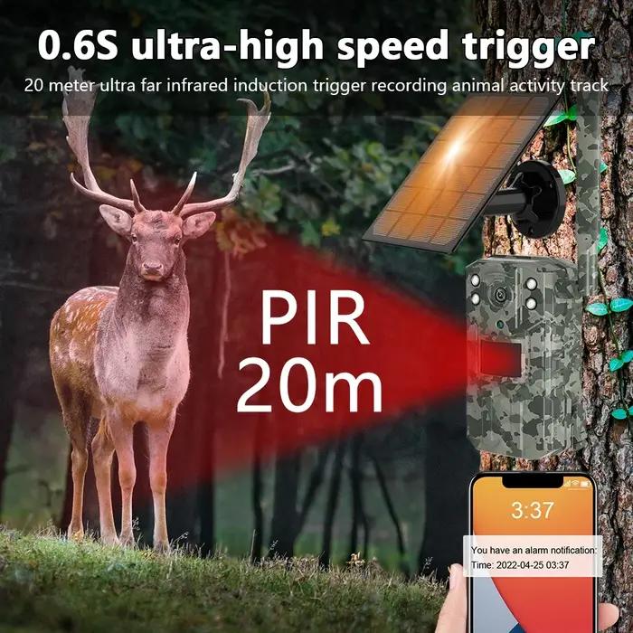 Caméra de piste cellulaire à énergie solaire