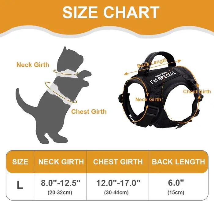 Harnais en Nylon pour chat, gilet avec 2 autocollants, harnais tactique militaire pour chats avec po