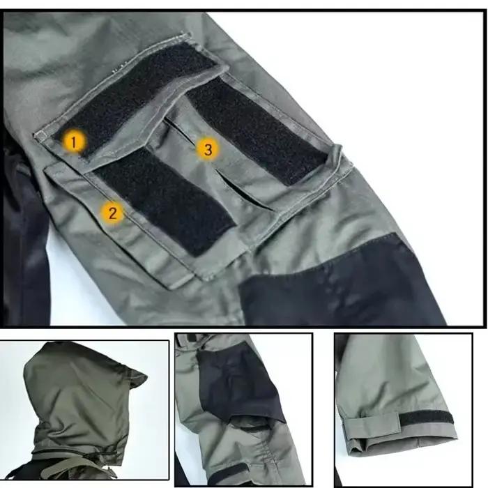 Chemise tactique homme style safari polyester capuche détachable pour randonnée pêche combat militaire et camping four seasons occasions
