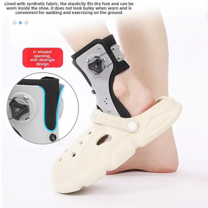Orthèse de pied tombant AFO AFOs, Support de cheville avec Airbag gonflable confortable pour les chaussures d'accident vasculaire cérébral de l'hémiplégie, marche