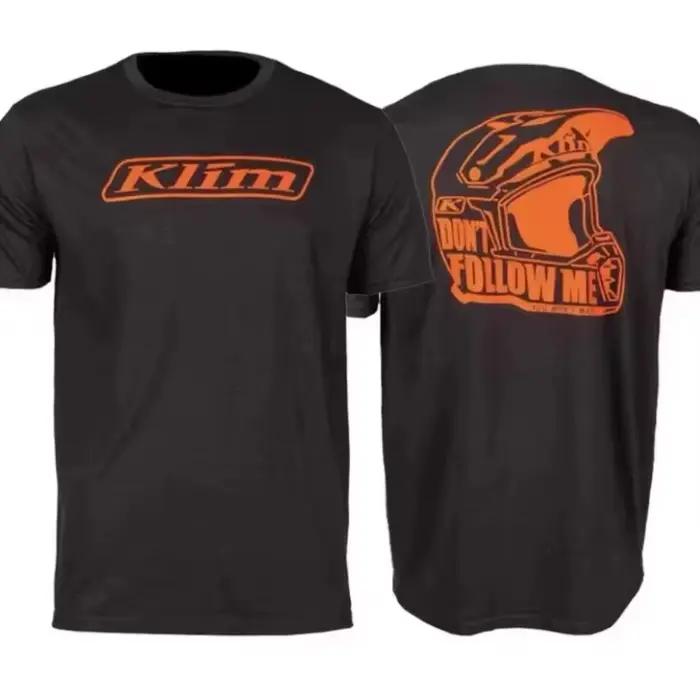 T-shirt imprimé moto OrangeLAB Klim pour l'été et l'automne 2025, haut de sport ample et décontracté