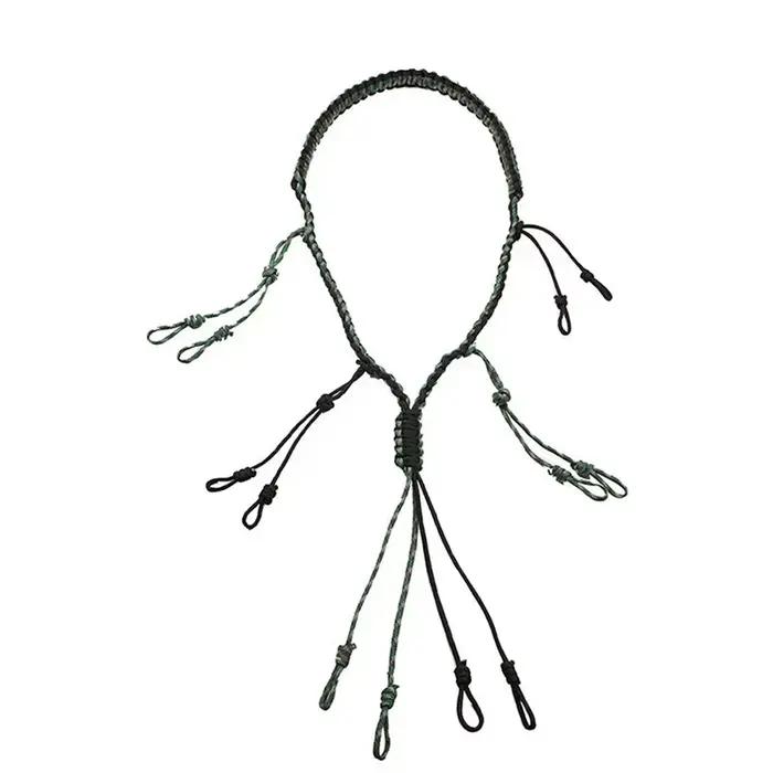 Cordon d'appel de chasse portable à 12 anneaux réglables pour sifflet canard - Accessoire chasseur