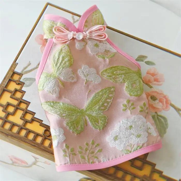 Costume Cheongsam de style chinois pour animaux de compagnie