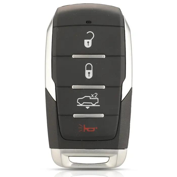 Jingyuqin Smart Remote Car Key Shell Case pour Dodge RAM 1500 Limited LongHorn 2019 2020 2021 Fob OHT-4882056 3 4 5 6
