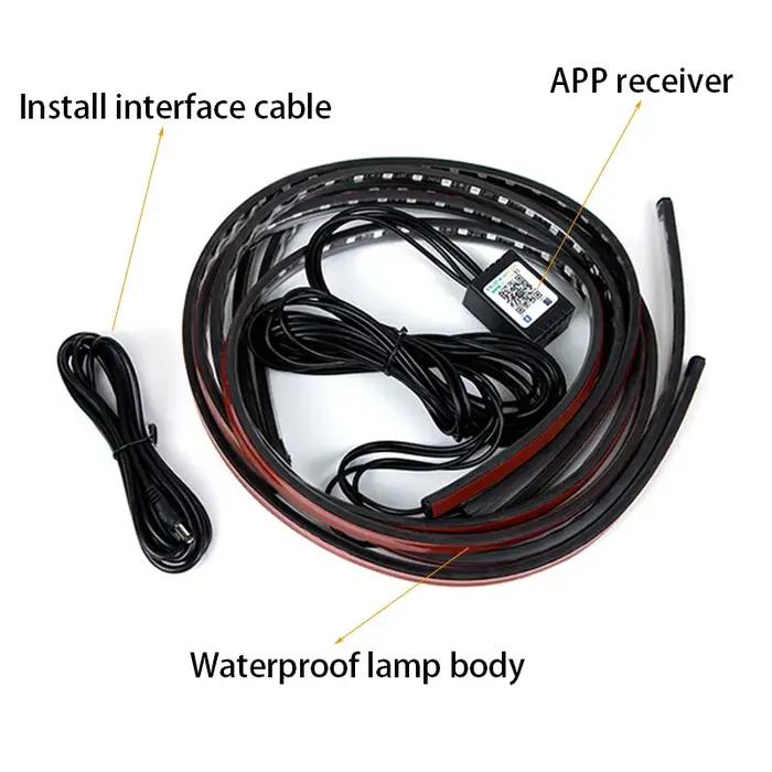 SEAMETAL voiture Flexible sous-éclairage bande LED sous-corps télécommande APP RGB néons lampe d'amb