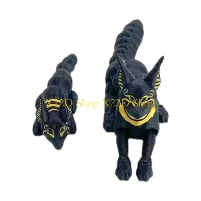 Statuette d'Anubis Articulée en Plastique de Haute Qualité pour Décoration de Bureau ou Salon Occasions Spéciales