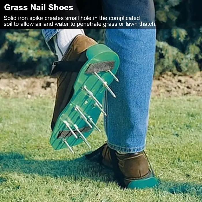 Chaussures à ongles en herbe vert pour jardinage aération pelouse herbe terrasse utilisation occassions spéciales femmes hommes