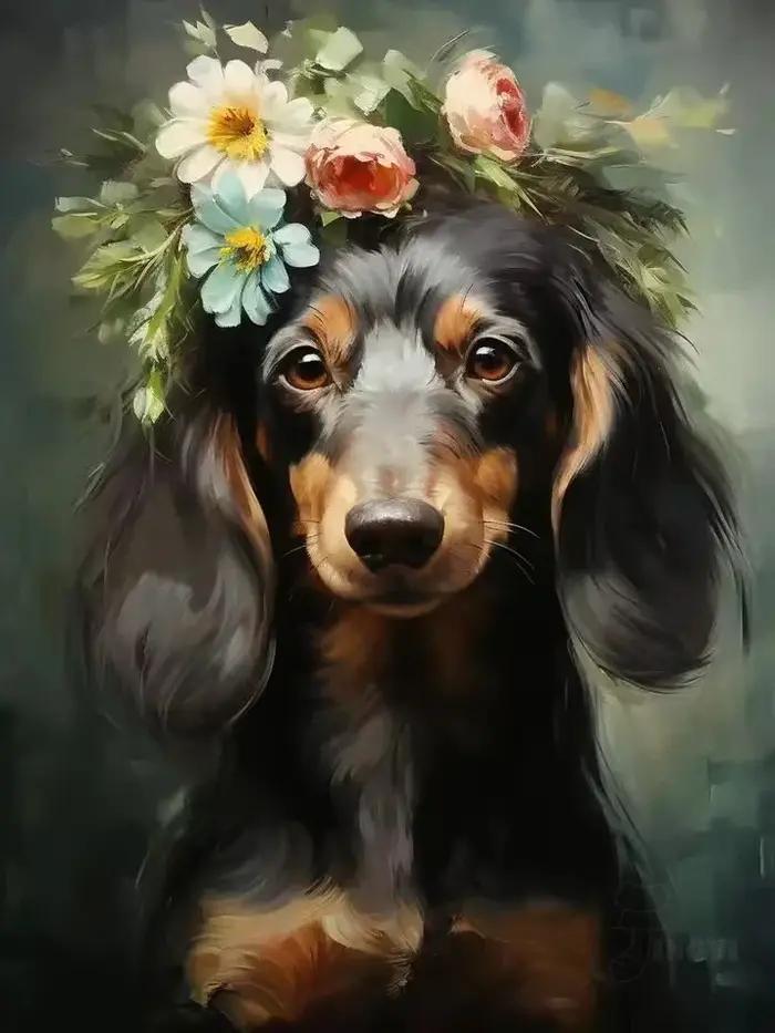 Teckel 5D diamant peinture mignon chien de compagnie Art mosaïque Portrait bricolage