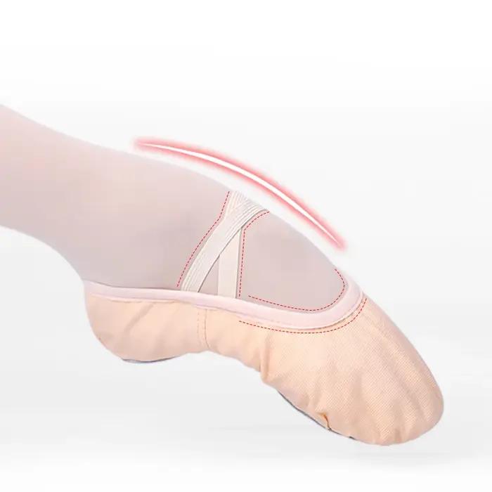 Filles chaussures de Ballet pour femme ballerine chaussures ballerines femmes toile semelle souple p