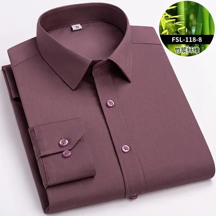 Chemise extensible en Fiber de bambou pour hommes
