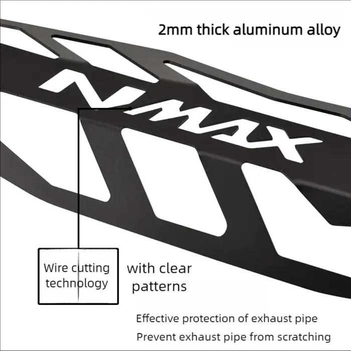 CHEKIS convient aux accessoires modifiés 2025 YAMAHA NMAX NEO/NEO S/NMAX TURBO/TURBO TECH MAX couvercle de protection de tuyau d'échappement coque de protection de tuyau d'échappement couvercle de pro