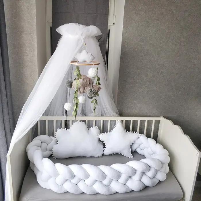 Élargir bébé pare-chocs lit tresse noeud oreiller coussin pare-chocs pour bébé berceau protecteur li