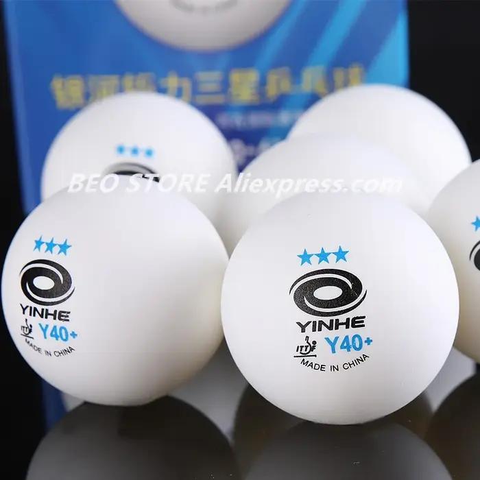 60 balles YINHE 3 étoiles Y40 + H40 + ABS nouveau matériau plastique approuvé ITTF balle de Tennis d