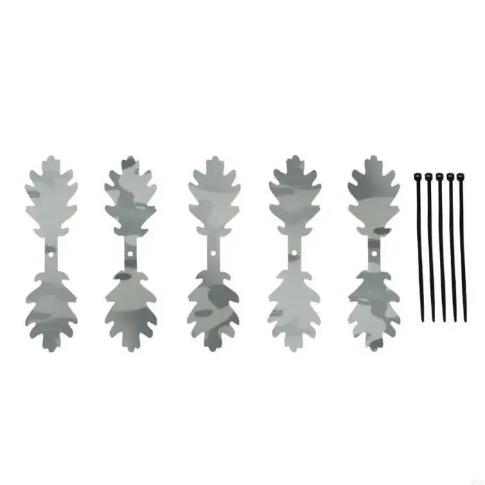 Kit 5 bandes feuilles camouflage R7UE : accessoire de dissimulation pour casques et sacs de chasse