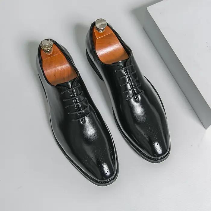 Chaussures Richelieu Classiques en Cuir de Haute Qualité pour Hommes – Tendance Décontractée et Habillée pour le Bureau