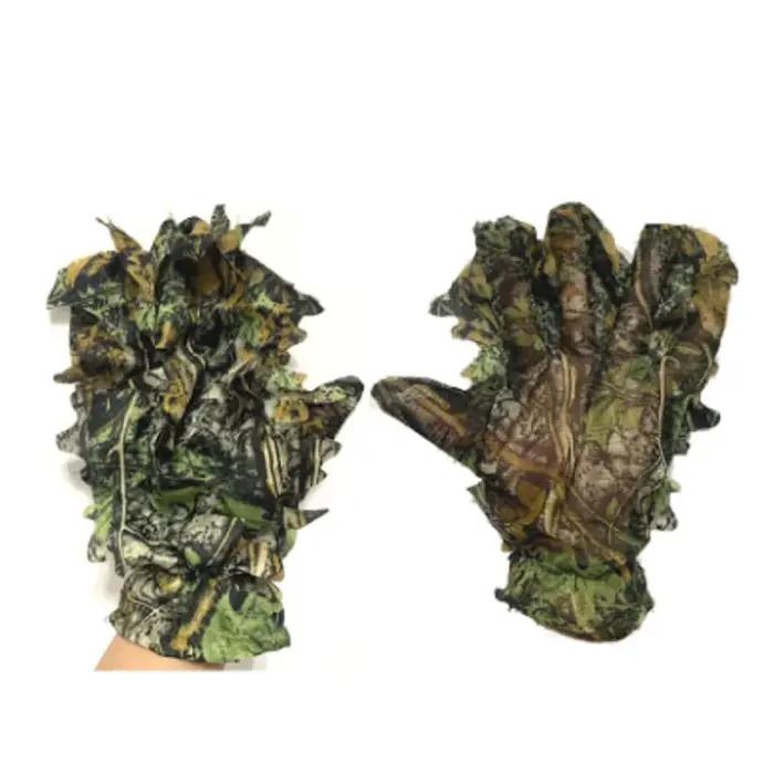 Gants ghillie camouflage feuillage - Tenue camouflage chasse, photographie animalière, jungle, bionique