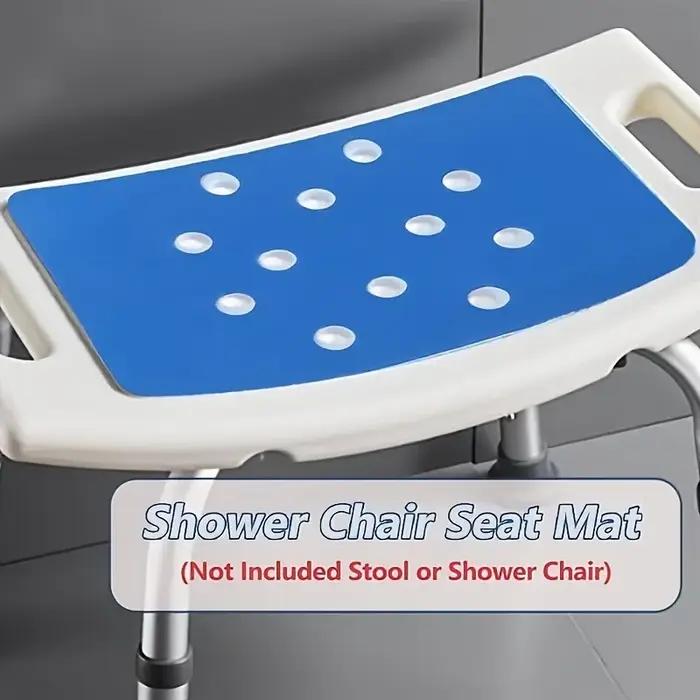 Tapis antidérapant bleu en EVA de qualité supérieure pour chaises de bain, bancs de douche, accessoi