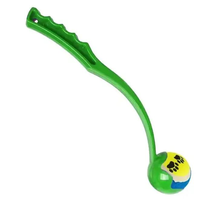 Ensemble de lanceurs de balles de Tennis pour animaux de compagnie, jouet d'entraînement en plein air pour chiens, jeu de secours, poignée ergonomique Durable, cueillette de balles interactive, fourni