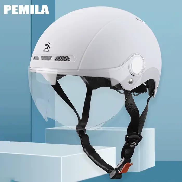 PEMILA-Casque de vélo avec lunettes pour homme et femme, casque de vélo, autocollant de coulée, lent