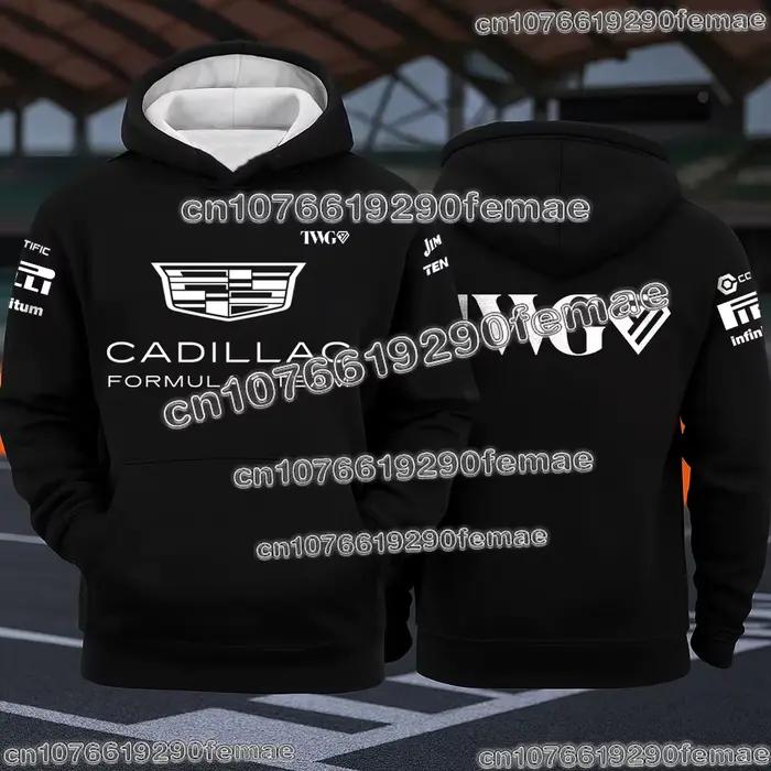 Nouveau Hoodie Tendance 2026 Cadillac Racing Team, Style Urbain, Manches Longues, Confortable, Décon