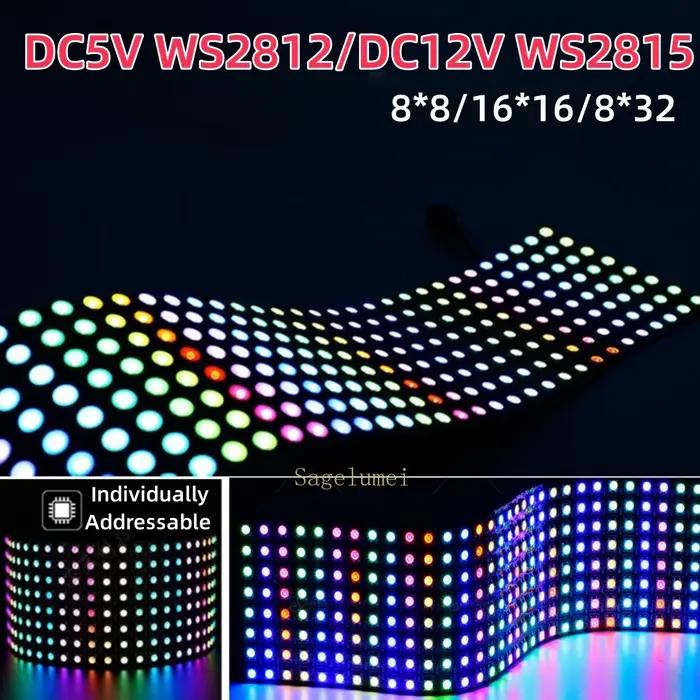 Bande lumineuse numérique Flexible adressable individuellement, double Signal DC5V/12V WS2815, Modul