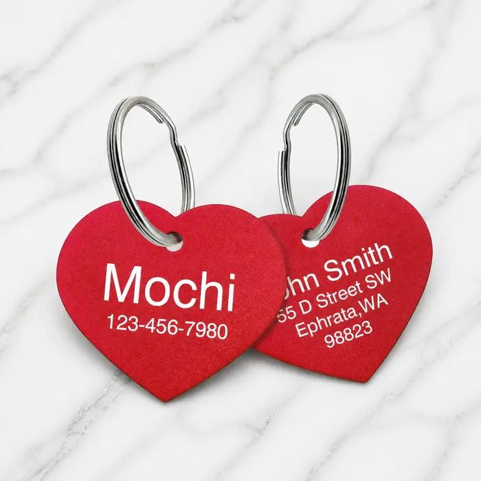 【Personnalisé】Plaque d'identification pour chien gravée sur mesure